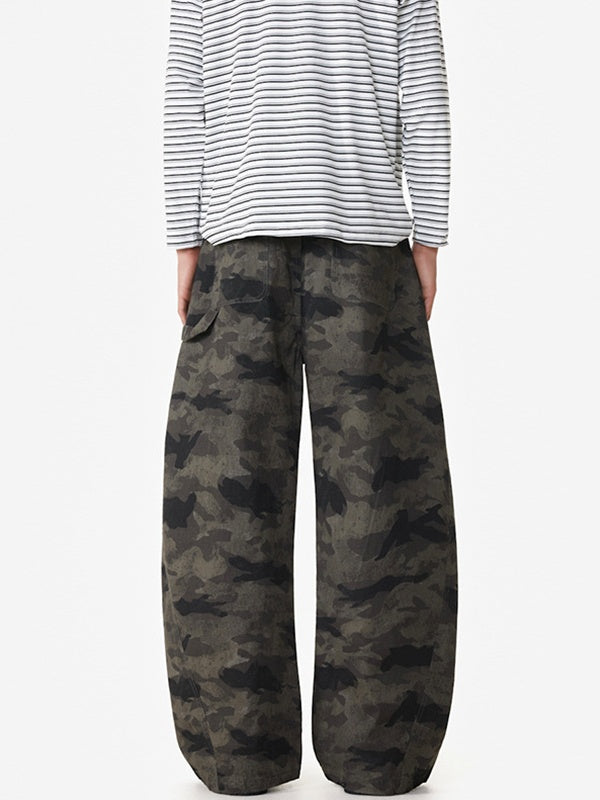 Camouflage Machete Baggy Wide-leg Pants