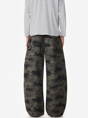 Camouflage Machete Baggy Wide-leg Pants
