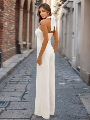 Hollow Out Neck Strap Jumpsuits