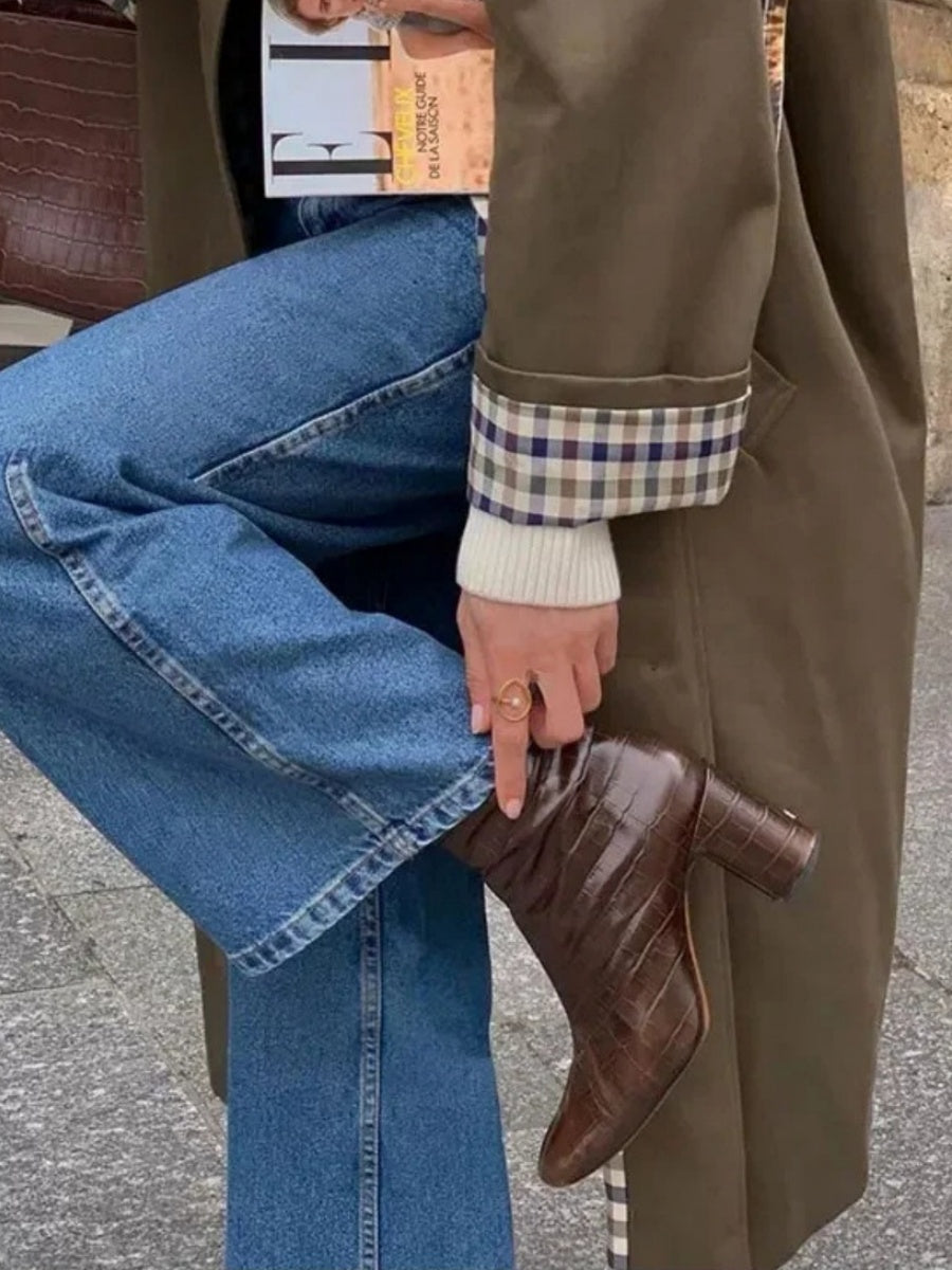 Old Lattice lining Mid-length Trench Coats
