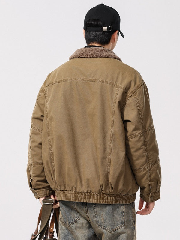 Loose-fit Extra-thick Sherpa-Lined Denim Jacket