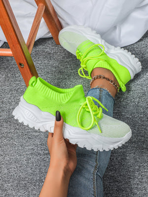 Color-blocked Unisex Casual Sneakers