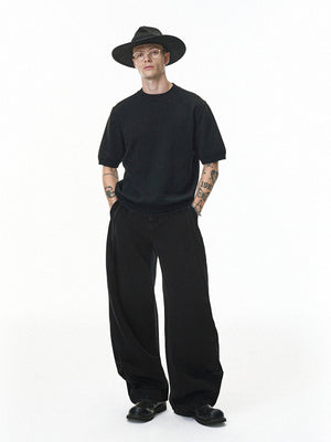 Three-dimensional Tailoring Cleanfit Black Machete Leisure Jeans