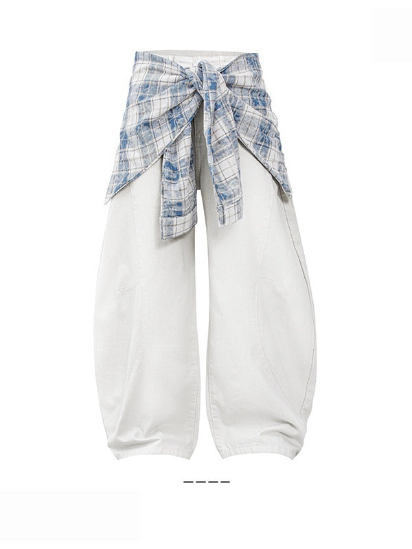 Liber Summer Women's Removable butt curtain Jeans