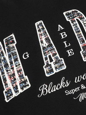 Appliqué Embroidery Letter Hoodies