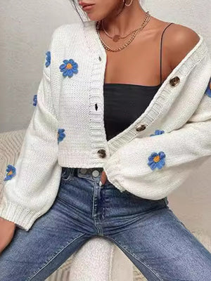 3D Flowers Cardigans