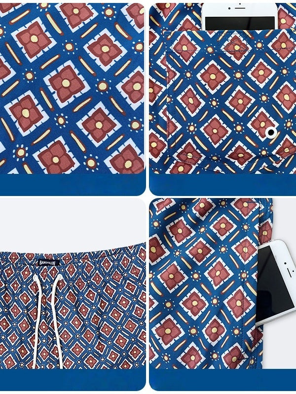 Double Layer Plus Size Loose-fit Quick-drying Beach Shorts