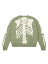 Lazy Style Jacquard Skeleton Knitwear Street Loose Crew Neck Sweaters