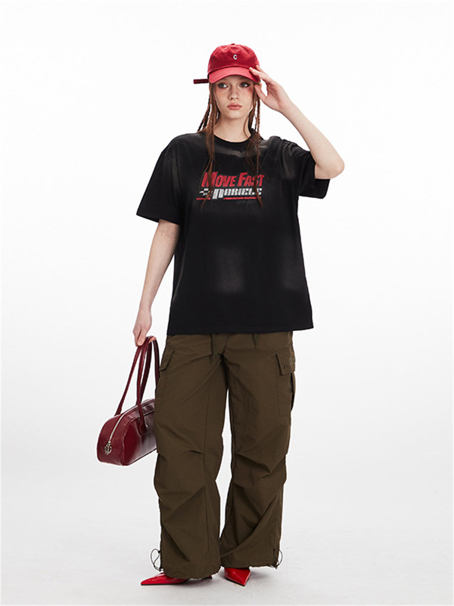 Liber Summer Women's Old Letters/Numbers/Words T-shirts