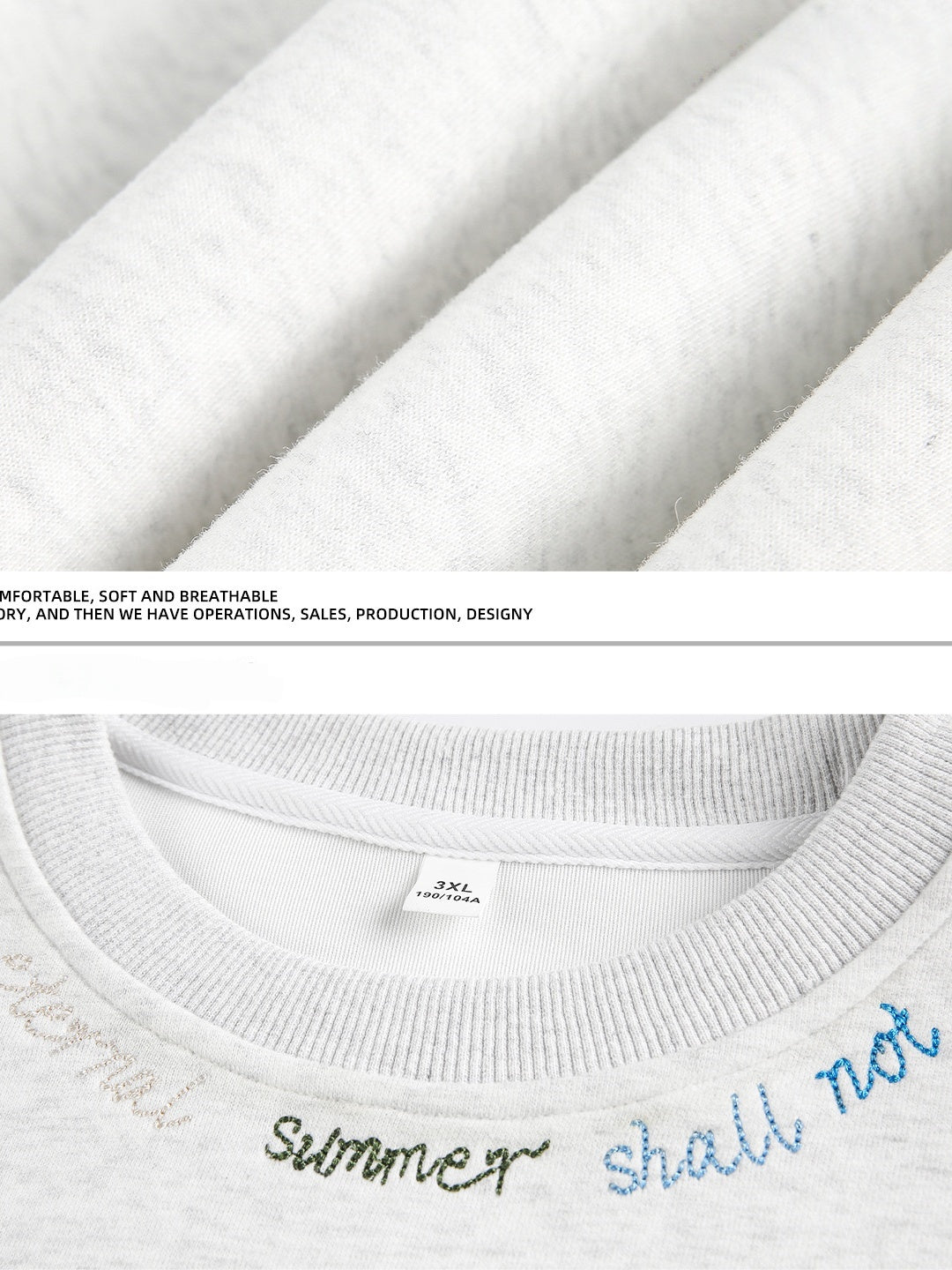 Liber Autumn Men's Embroidered Pattern Letter Sweatshirts