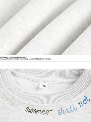 Liber Autumn Men's Embroidered Pattern Letter Sweatshirts