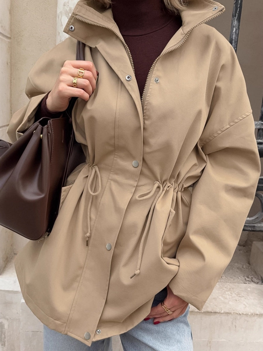 Regular Fit Lace-up Windbreaker
