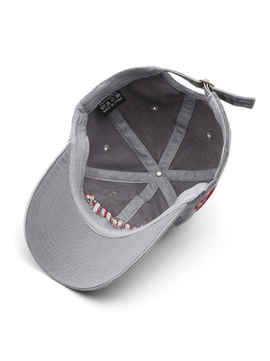 Washed Distressed Letter Embroidery Baseball Caps