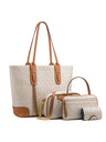 Trendy Embossed Tote Bag 4-Piece Set
