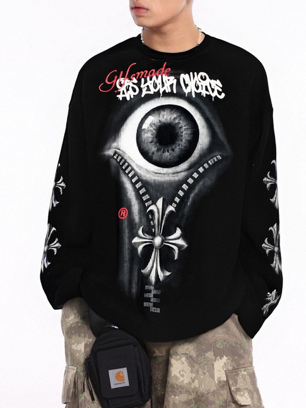 Liber Autumn Neutral wear Printed Eye T-shirts
