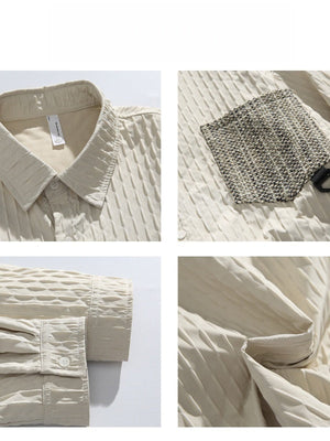 Color-blocked Pocket Shirts