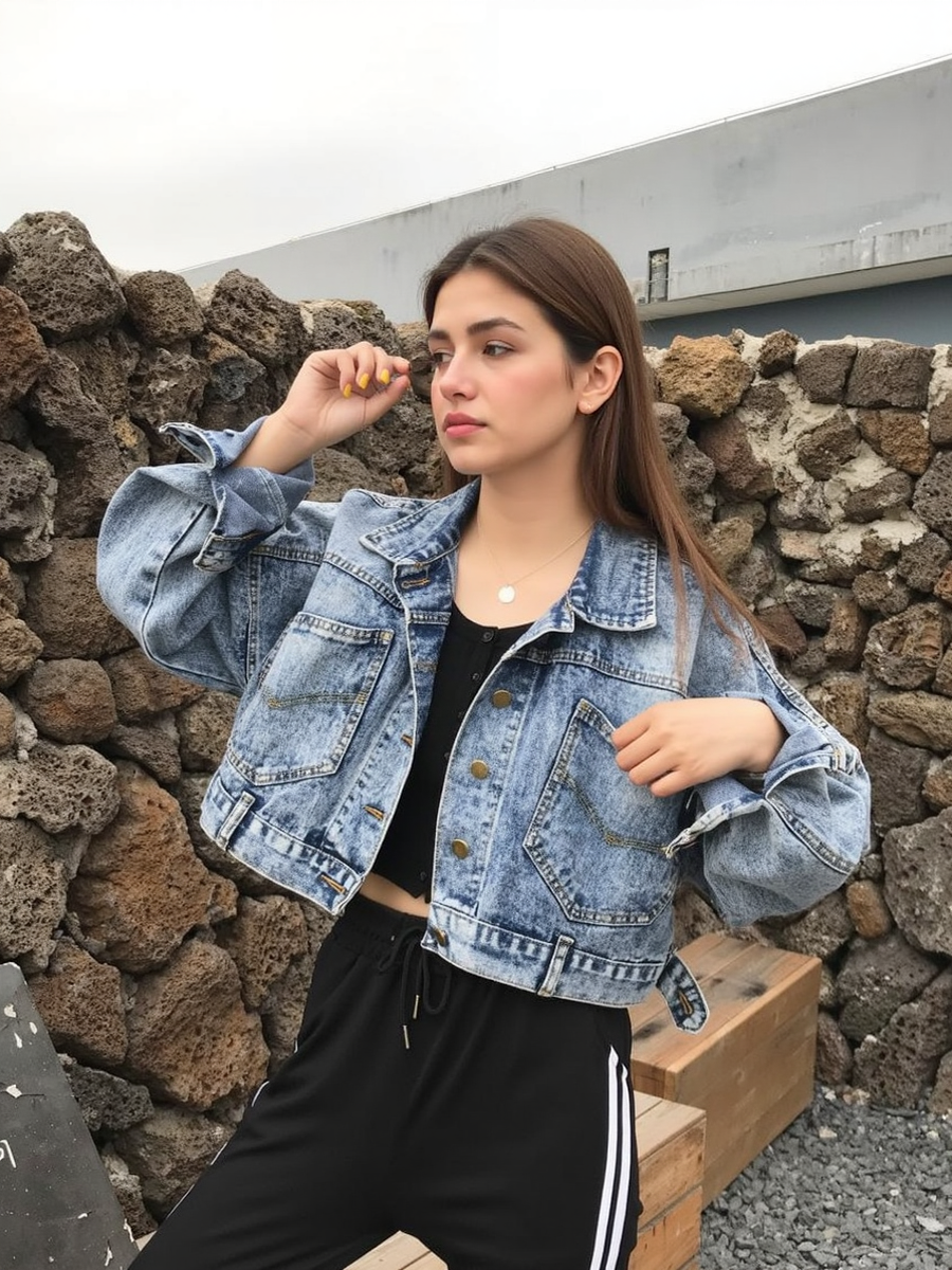 Liber Autumn Women's Short Denim jacket