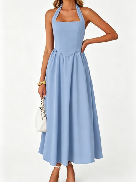 Camisoles Halter Backless Temperament Maxi Dresses
