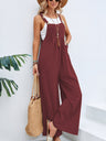Solid Color Casual Pocket Jumpsuits