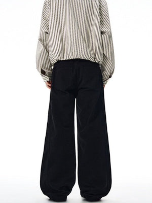 Liber Autumn Men's Pocket decoration Solid Color Pants