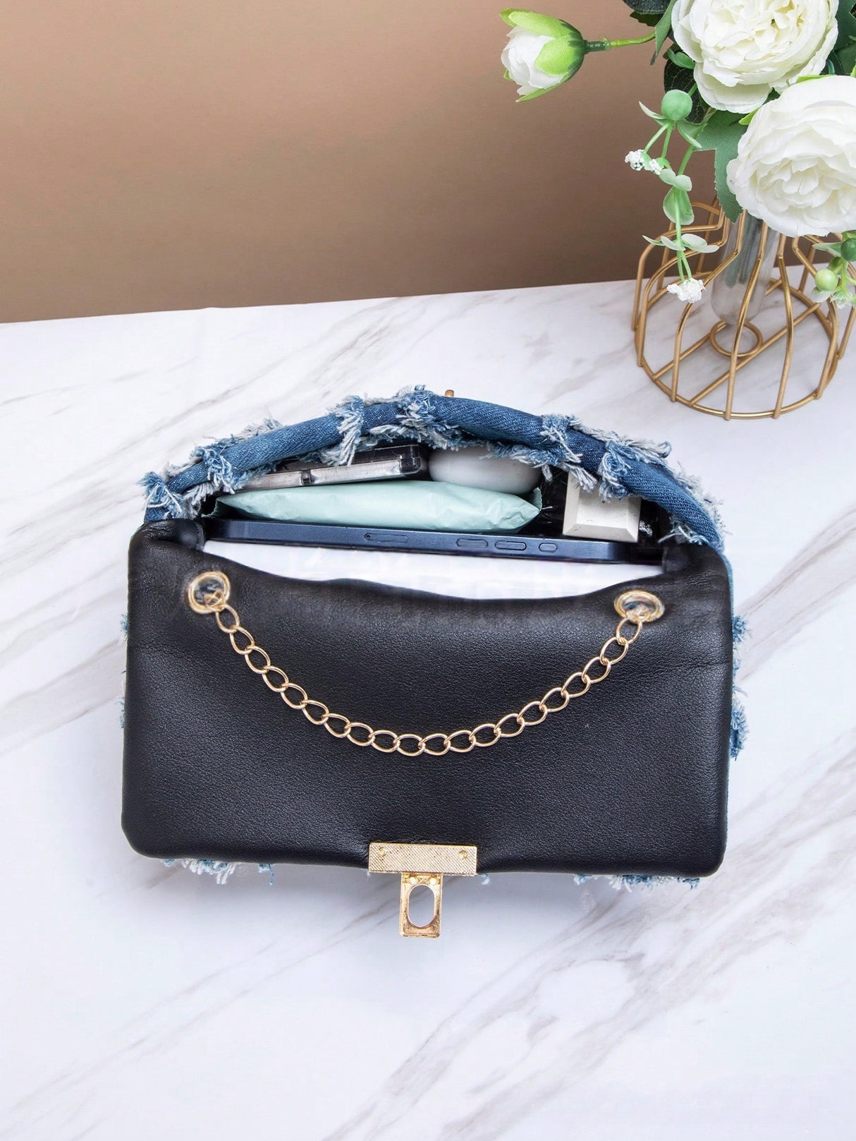 Denim Crossbody Bag