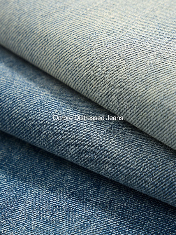 Gradient Grind Old Wide-leg Leisure Jeans