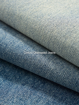 Gradient Grind Old Wide-leg Leisure Jeans