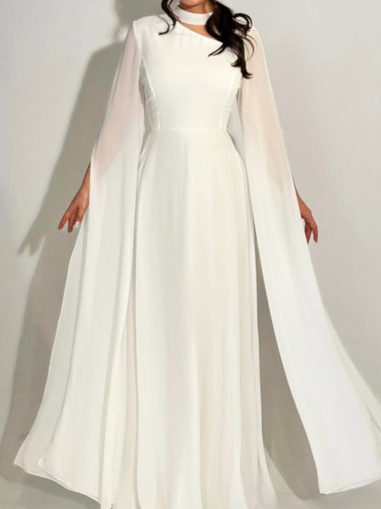 Flying Sleeves Hollow Out Back Strap Maxi Dresses