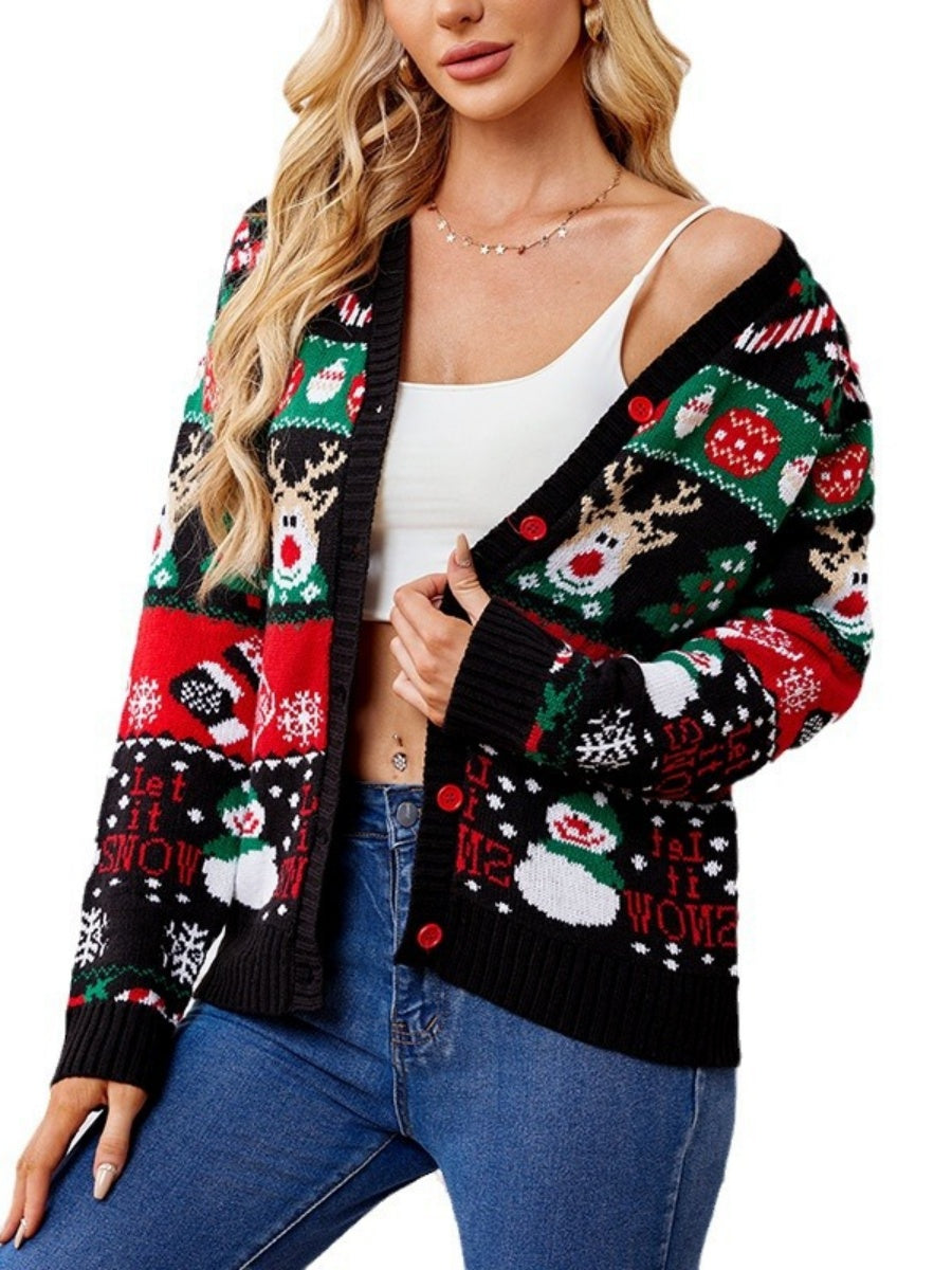 Christmas Christmas Patterns Animal Patterns Cardigans