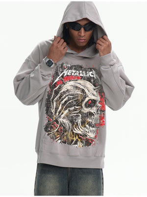 American High Street Retro Printed Casual Sweatshirts