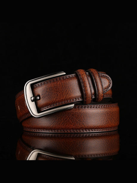 Genuine Leather Simple Pin Buckle Belts