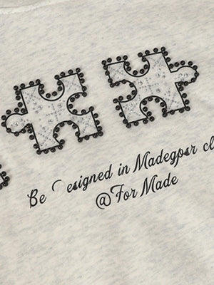 Beaded Embroidery Loose Hoodies