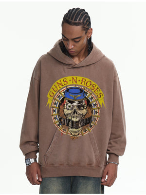 Digital Direct Injection Washing Retro Hoodies