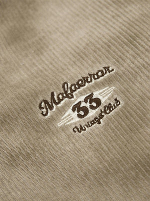 Retro Contrasting Colors Corduroy Letter Splicing Lapel Jackets