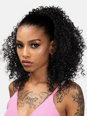Small Curly Ponytail Synthetic Fiber Drawstring Braid High-temperature Silk Wig