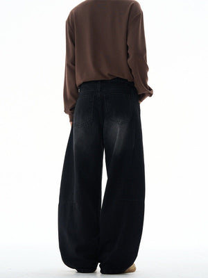 Washing Flower Tie Lightning Pattern Machete Loose Wide-leg Pants