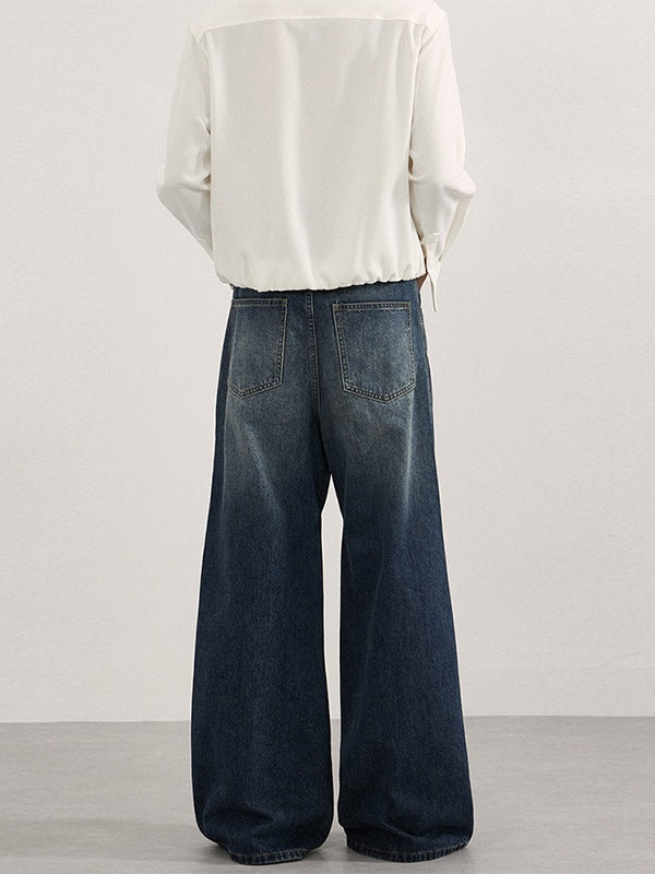 Irregular Deconstruction Segmentation A-shaped Slimming Jeans