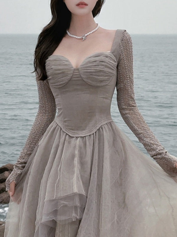 Little Swan Distressed Knit Dress