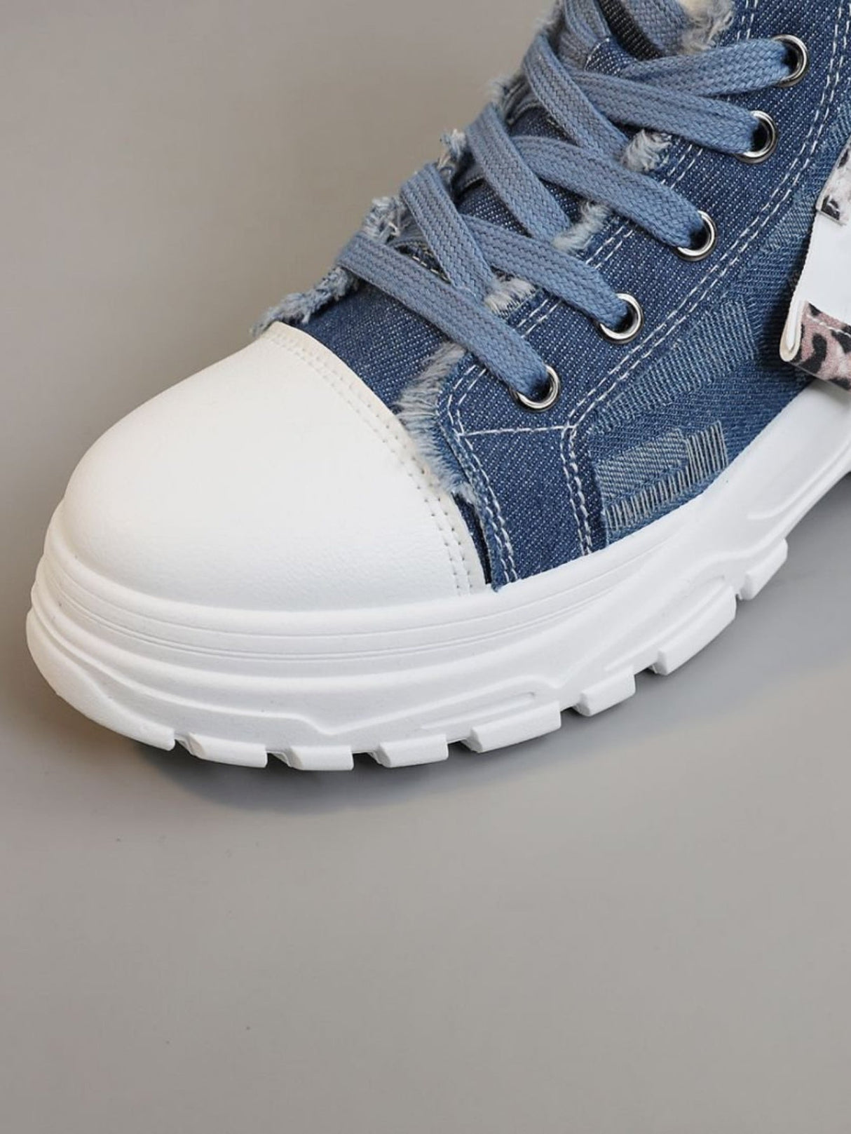 Denim High-top Casual Sneakers