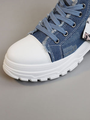 Denim High-top Casual Sneakers