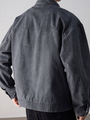 Retro Harrington Distressed Locomotive Tooling Jackets