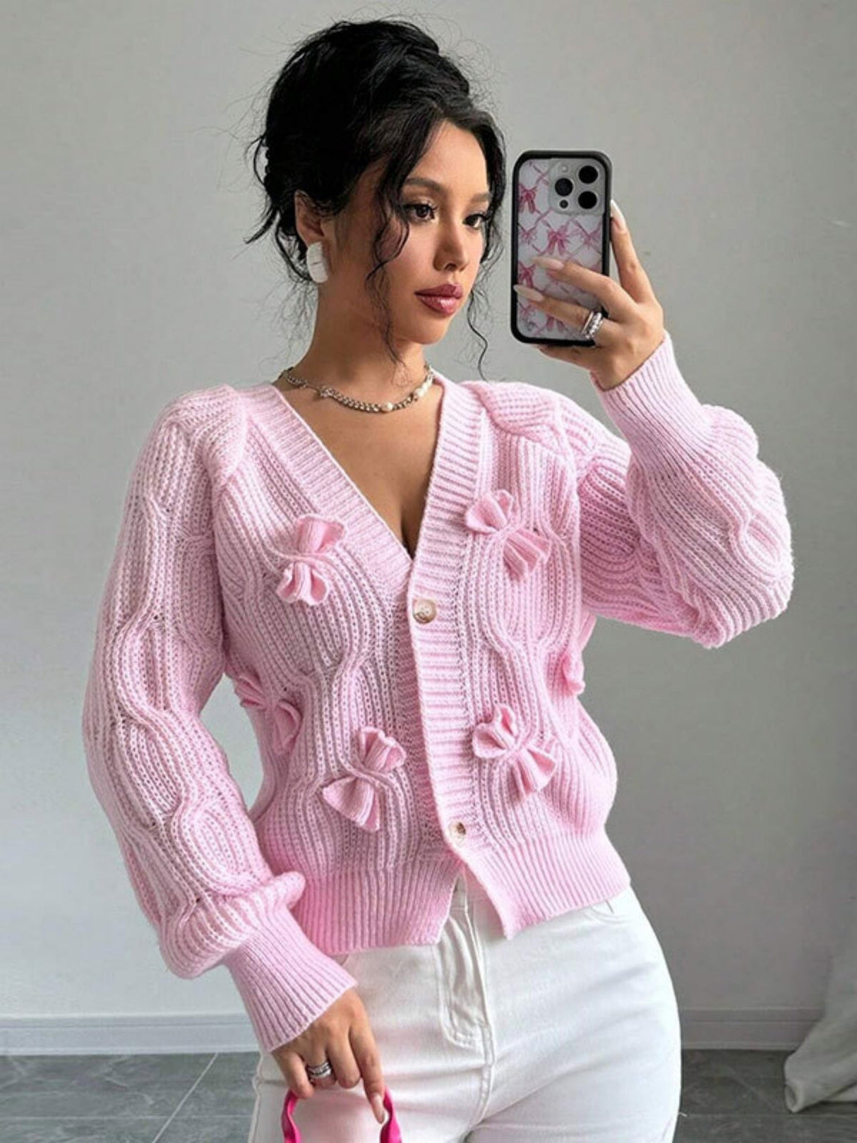 Bow Valentine's Day Cardigans