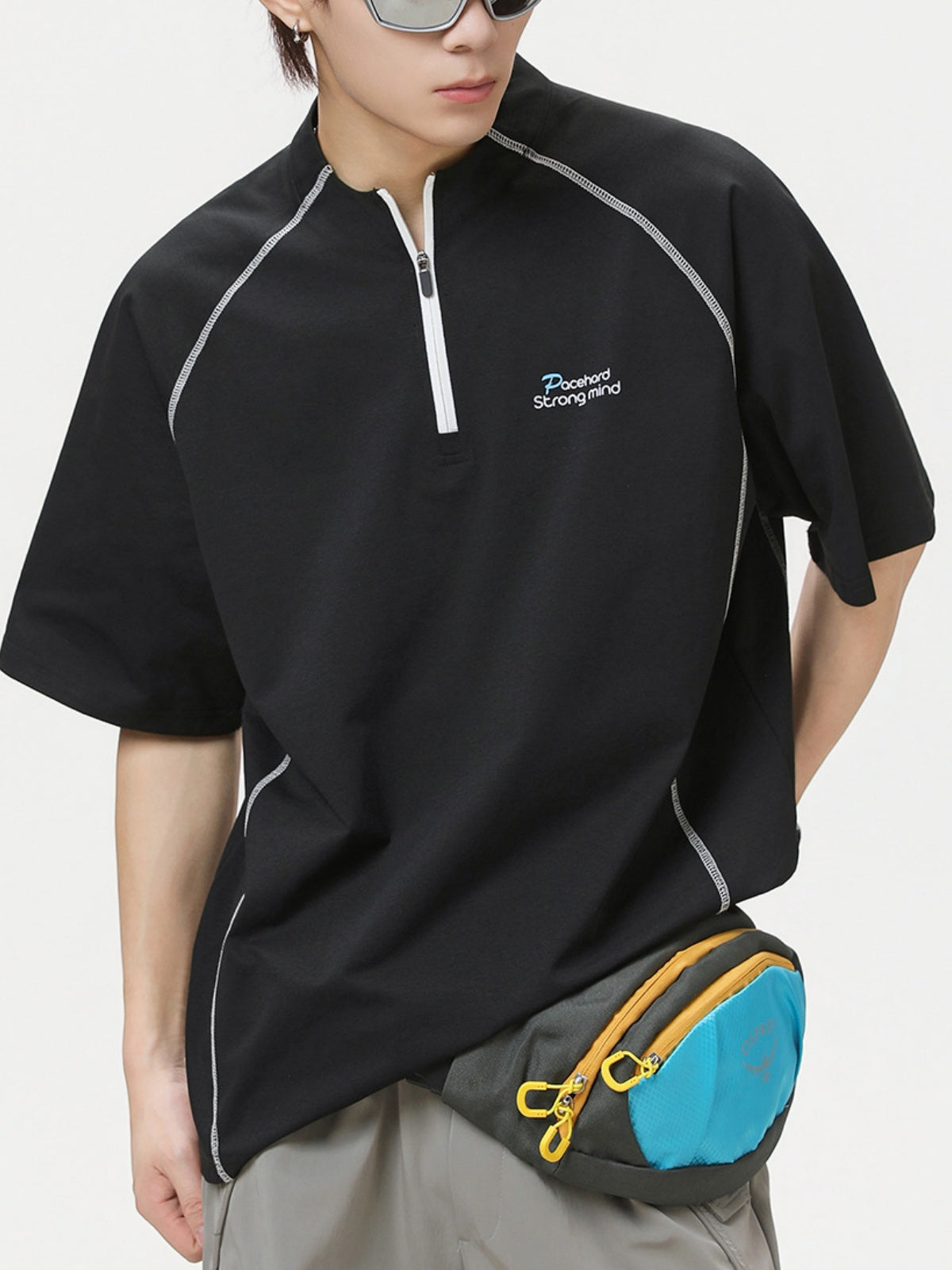 Color-blocked Lightweight Loose-fit T-shirts