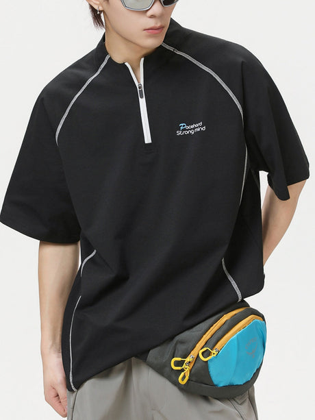 Color-blocked Lightweight Loose-fit T-shirts