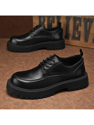 Liber Four Seasons Thick-Sole Men's Black Shoes