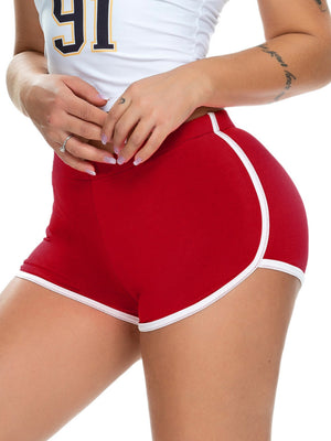 Color Blocking Exercise Yoga Fitness Elastic And Sexy Shorts