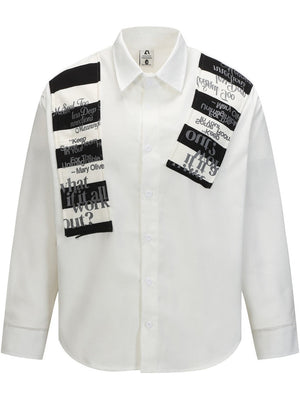 Liber Autumn Neutral wear Color matching Stripes Shirts