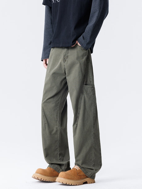 Distressed Patchwork Cargo Trousers