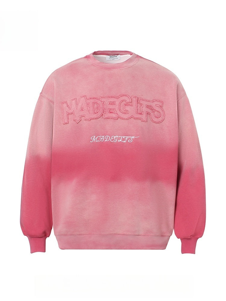 Liber Autumn Neutral wear Embroidered Pattern Letter Sweaters