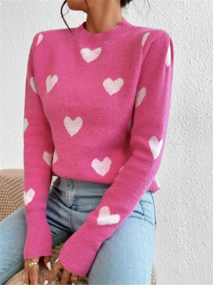 Love Contrasting Colors Crew Neck Sweaters